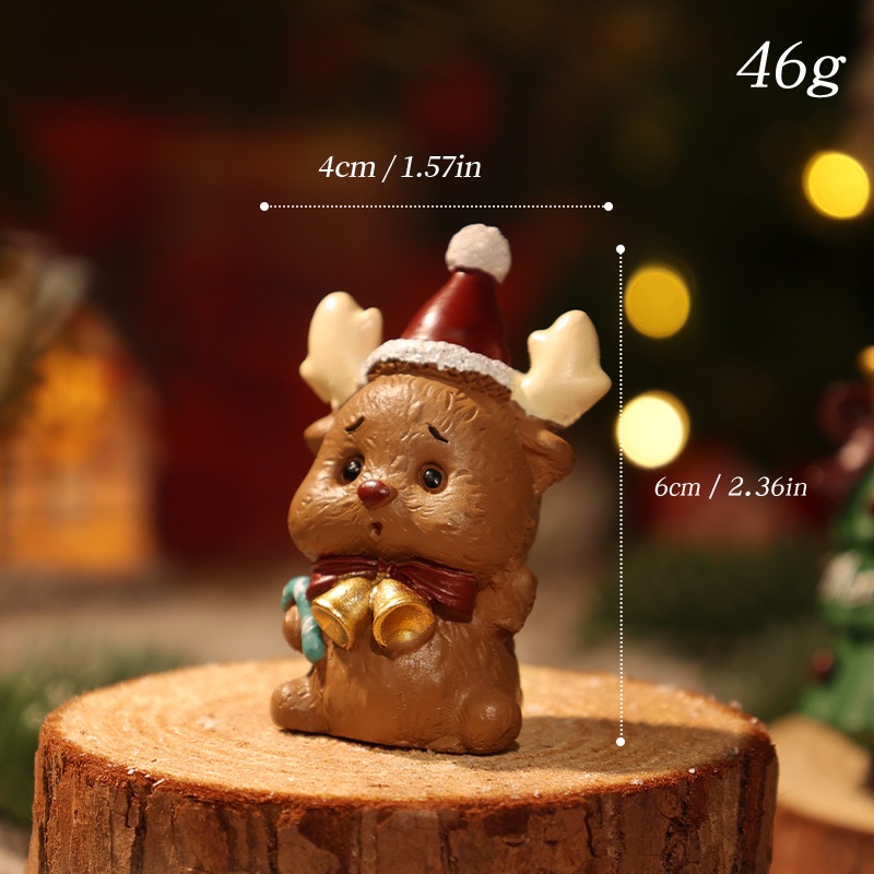 Christmas Resin Reindeer Figurine Creative Christmas Decoration Ornament for Holiday Display — image 6