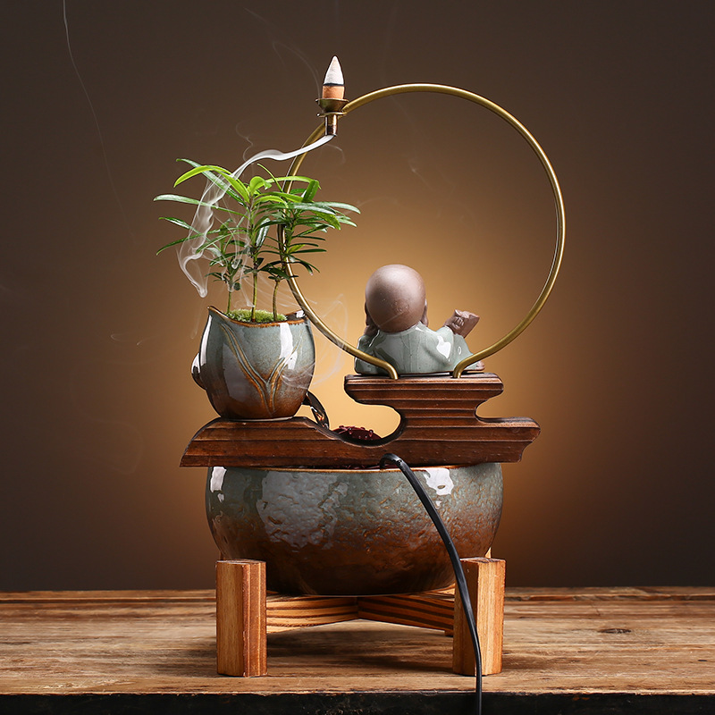 Acuario de Cerámica para Sótano o Mesa de Comedor Pequeño y Creativo — imagen 4