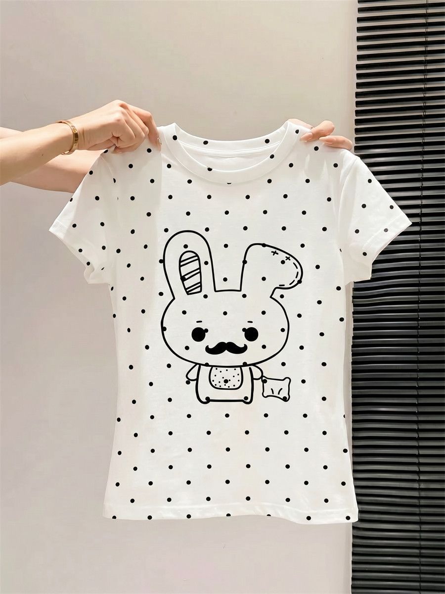 Camiseta de Manga Corta con Dots y Letras — imagen 7