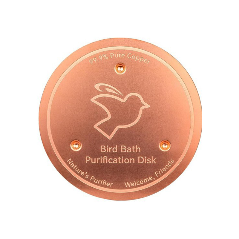 Bañera de Aves Universal Placa de Cobre con Soporte Tres-Puntos y Plato de Purificación – para Bañeras y Comederos al Aire Libre — imagen 3