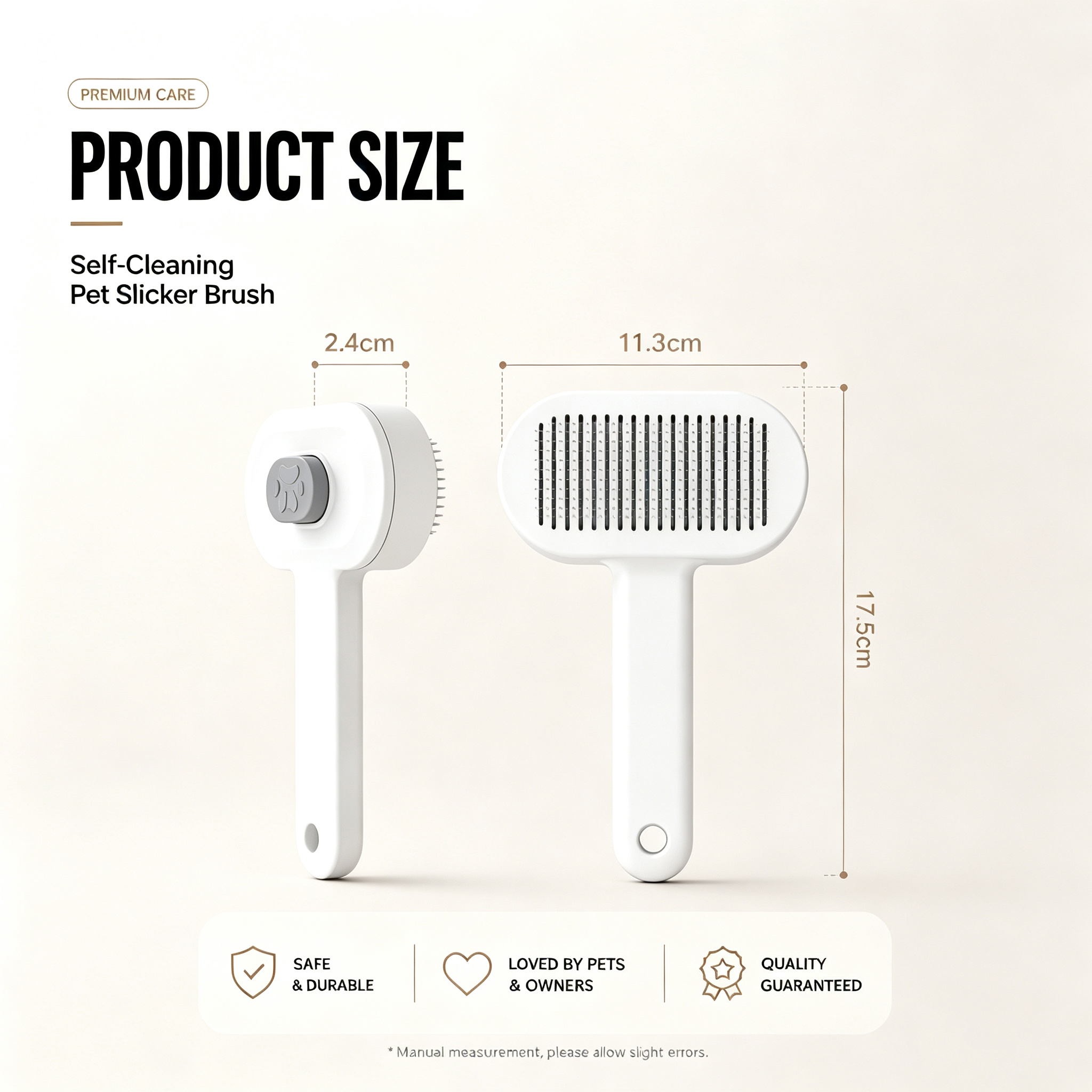 Pulidora de Grooming para Mascotas: Cepillo Auto-Limpio con Un Botón Para Eliminar Pelo, Herramienta Suave para Desprender y Cuidado Capilar — imagen 8