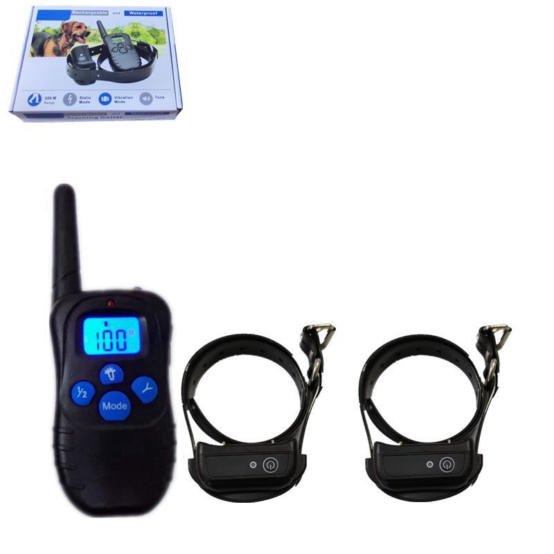 Pet Training Collar Anti Barking Device Waterproof Rechargeable Electric Shock Dog Training Collar With Remote Control — image 2