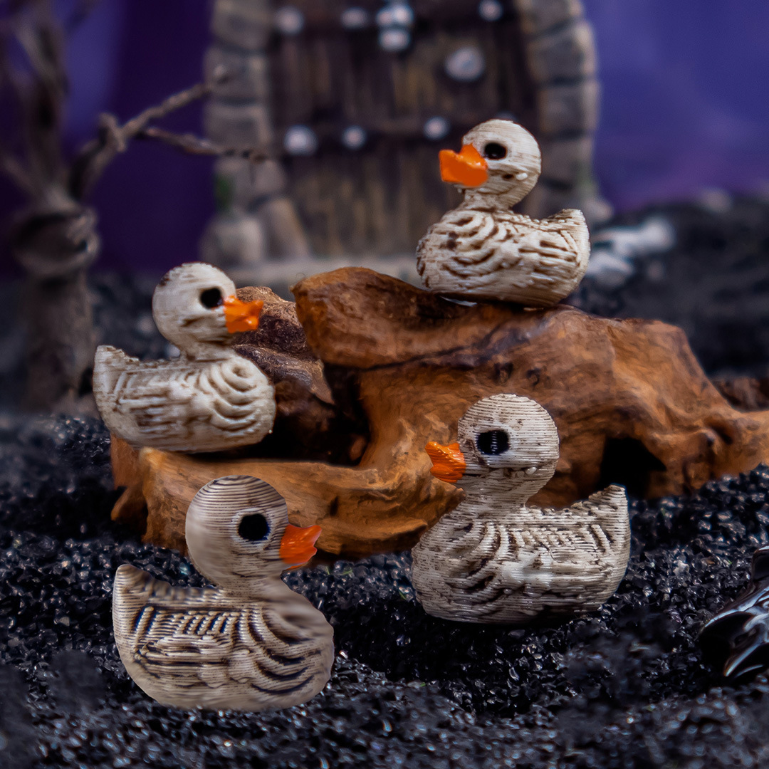 10pcs Halloween Hell Skeleton Duck Ornament DIY Jewelry Accessories Resin Craft Car Decorative Figurine — image 1