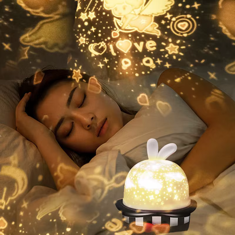 Magic Rabbit Starry Sky Projection Lamp Led Charging Rotating Night Light — image 2
