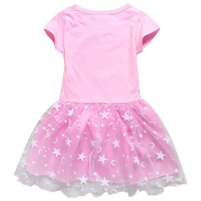 Girls' dress with pure cotton butterfly print cartoon — image 3