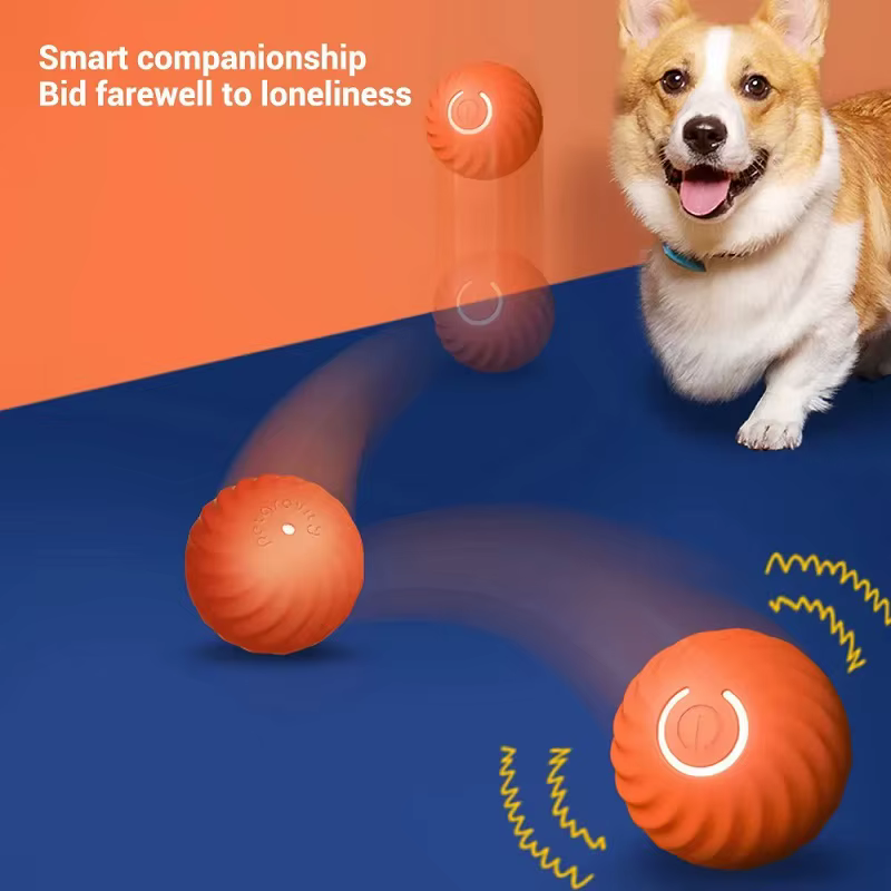 Pelota Interactiva Automática para Perros - Juguetes Inteligentes de Movimiento USB para Cachorros — imagen 6
