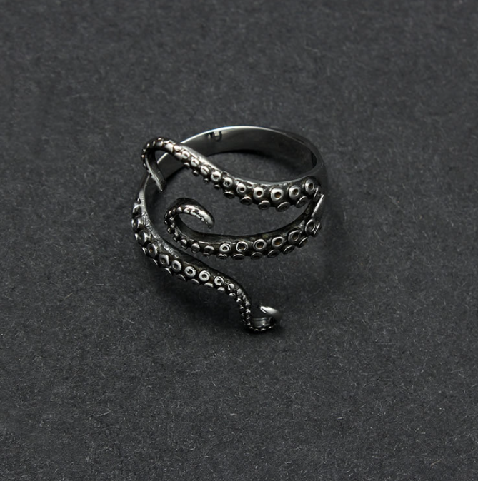 Anillo Octópodo Punk Dark Night Acero Inoxidable Acero Títanio — imagen 3