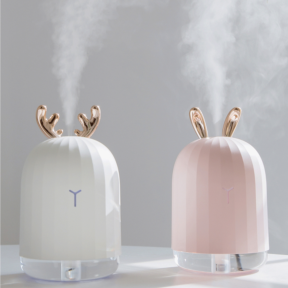 White Deer Pink Rabbit Air Humidifier Creative Cartoon USB Diffuser 220ML Charging Light Desktop Aroma Diffuser — image 3