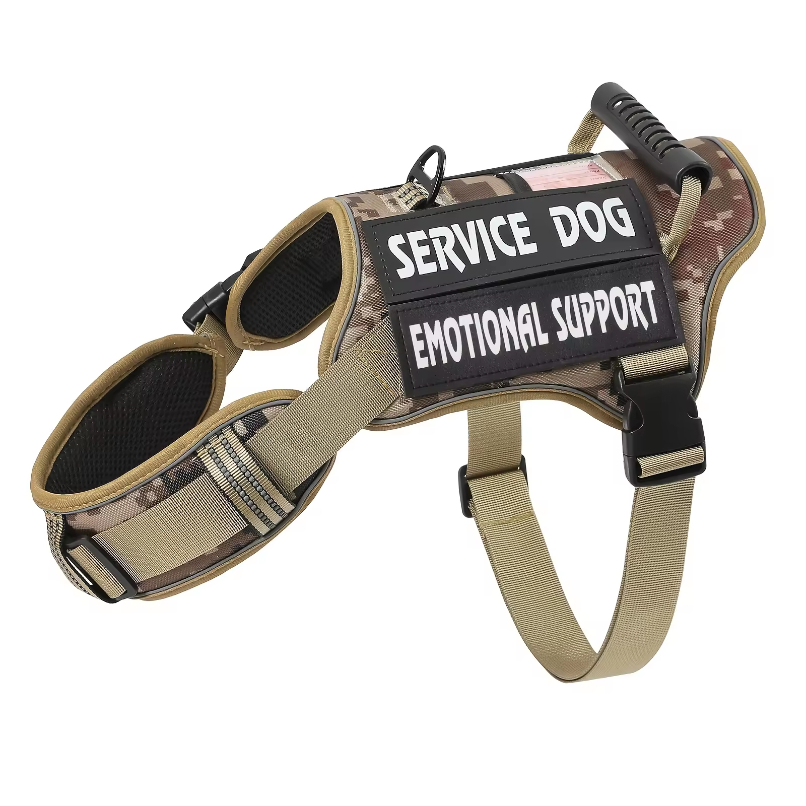 Arnés Táctico para Perros de Servicio con Manija, Vestido Reflectorizable y Ajustable para Caminar y Entrenar Sin Resistencia — imagen 1