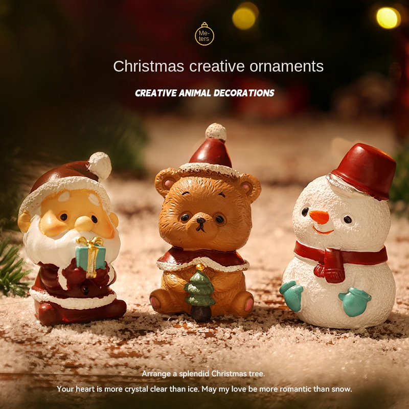 Christmas Resin Reindeer Figurine Creative Christmas Decoration Ornament for Holiday Display — image 1