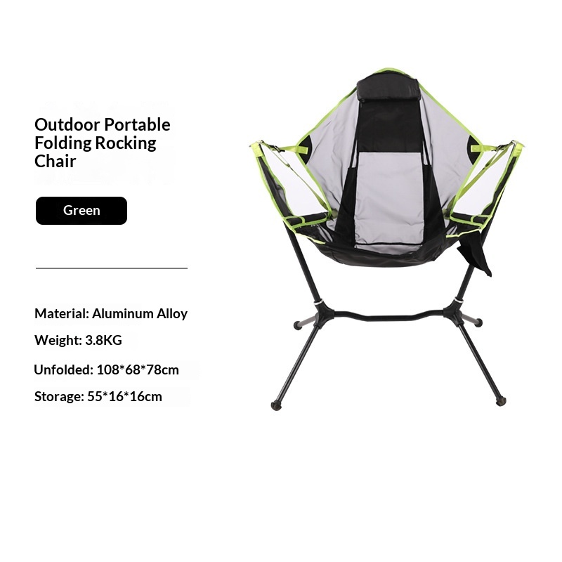 Fishing Rocking Chair Aluminum Alloy Camping Rocking Chair — image 2