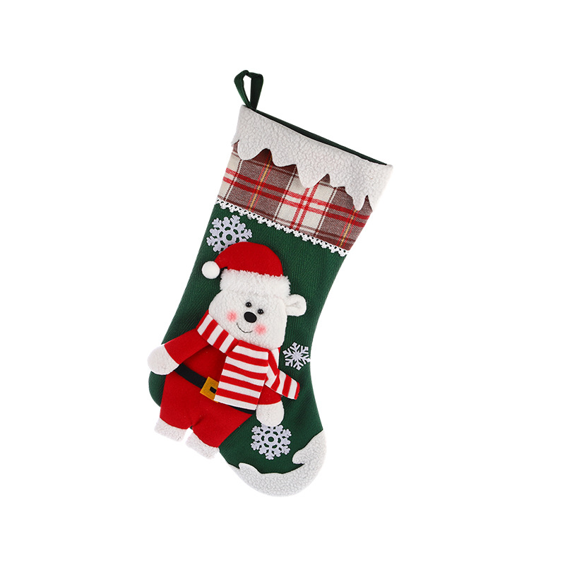 Christmas Day Decoration Cartoon Old Man Elk Snowman Window Decoration Cute Home Christmas Style Gift Bag Hanging Socks — image 5