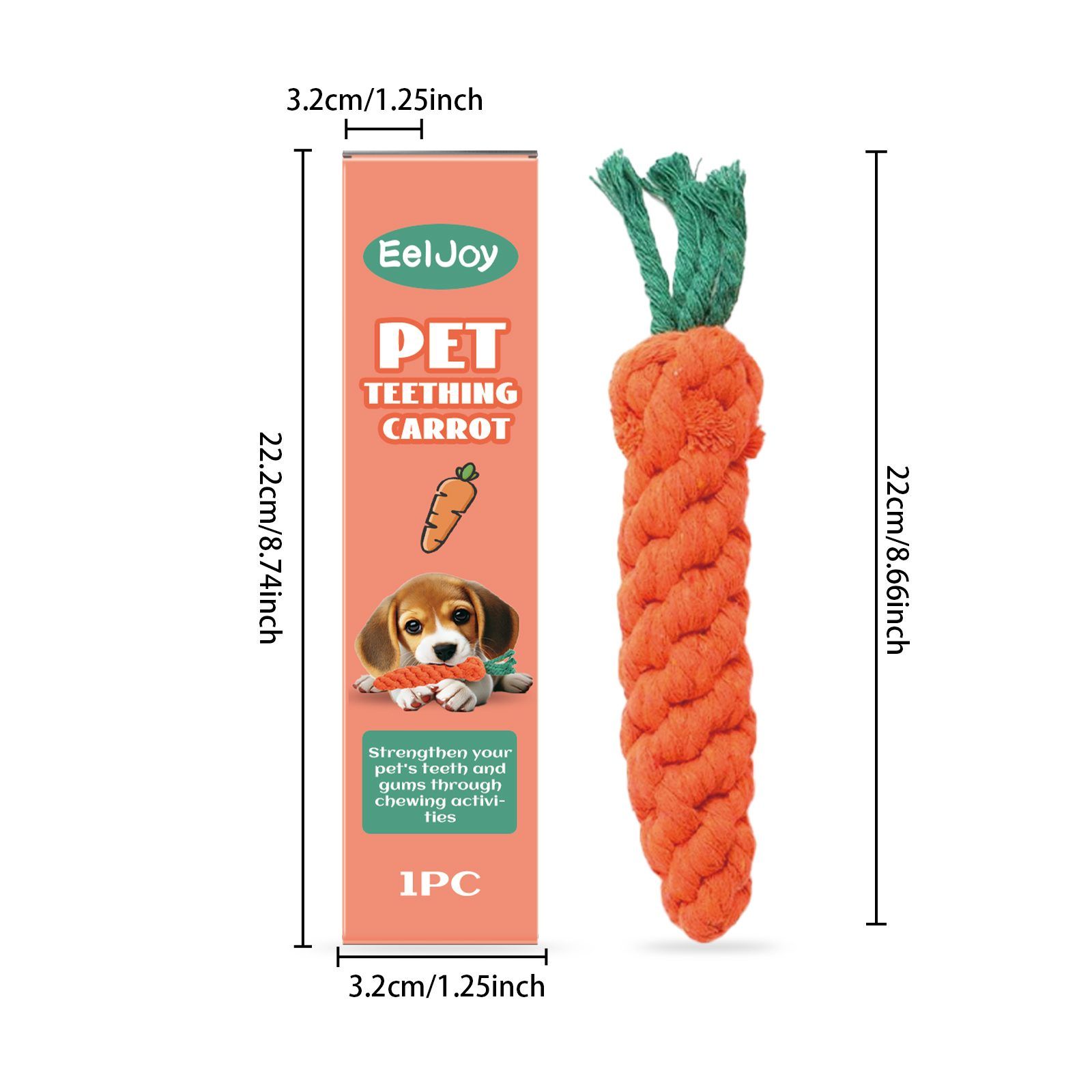 EELJOY Carrot-Shaped Pet Chew Toy, 1 Piece — image 7