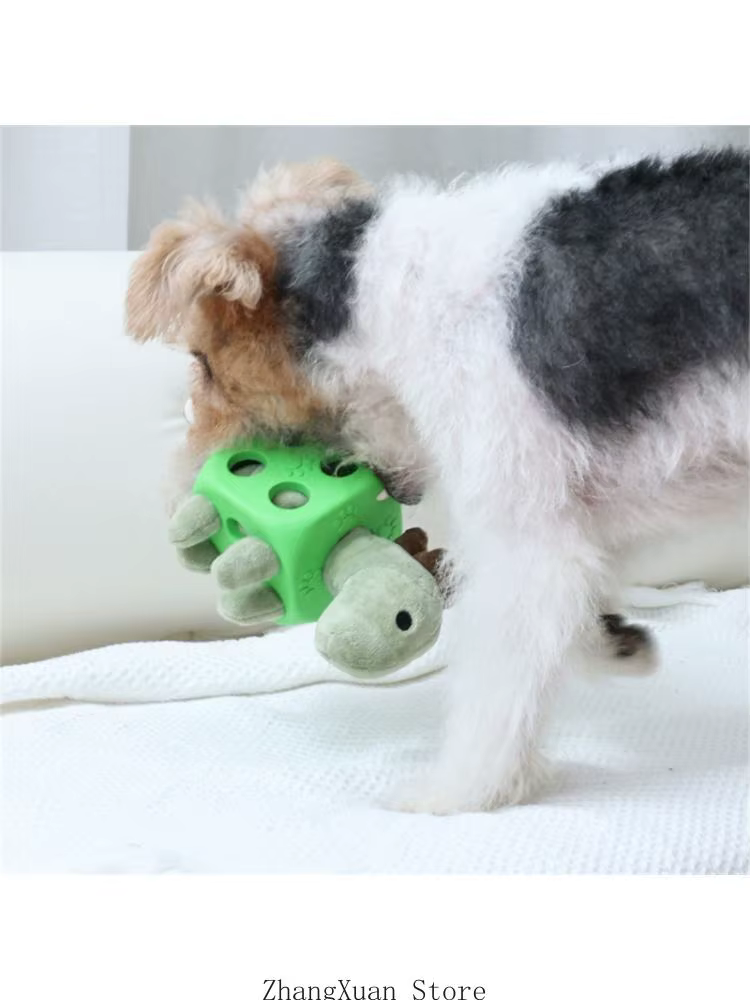 Dinosaur Dog Toy for Chewing and Carrying, Soft Plush Animal Figure with Rubber Outer Body for Tossing, Interaction and Indoor — image 1