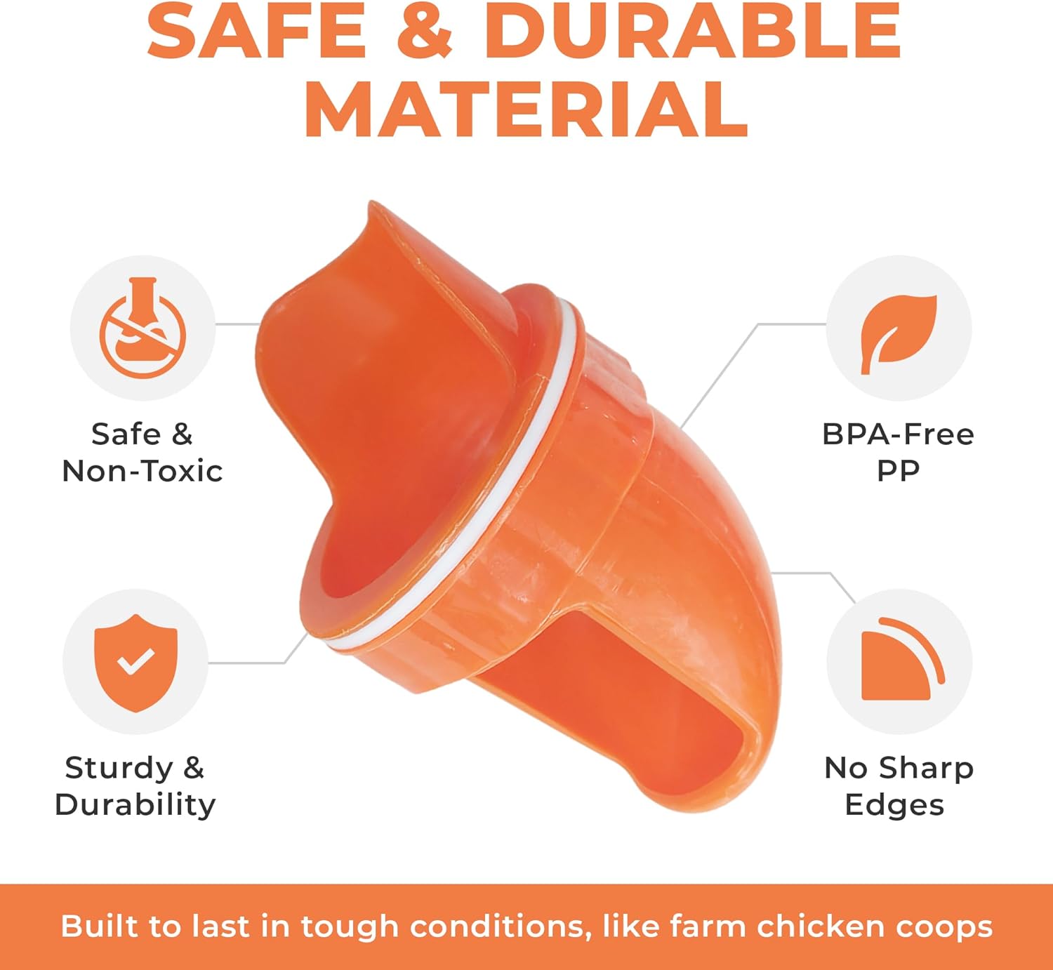 Kit Completo de Alimentadores para Pollos Resistentes a la Lluvia con Sistema de Gravedad - 6 Piezas con Taladro de Hilo para Instalación Fácil — imagen 6