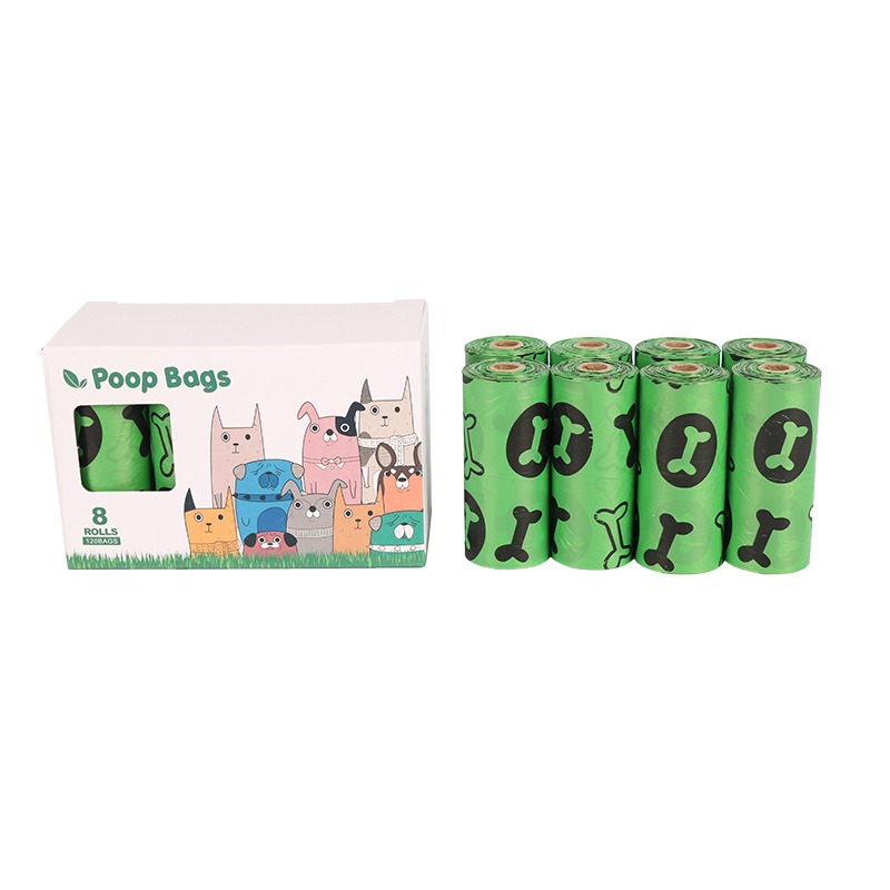 Orange and green pet garbage bags for dogs to pick up feces and defecate — image 11