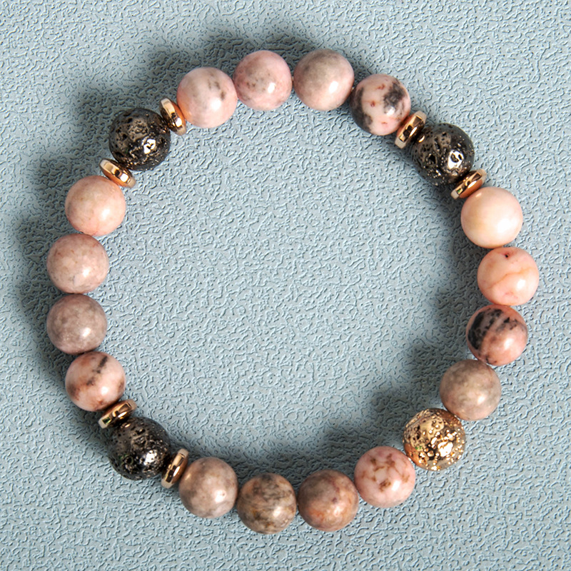 Nueva Pulsera de Poder con Piedra de Hematita Natural, Bebedera de Zebra — imagen 5