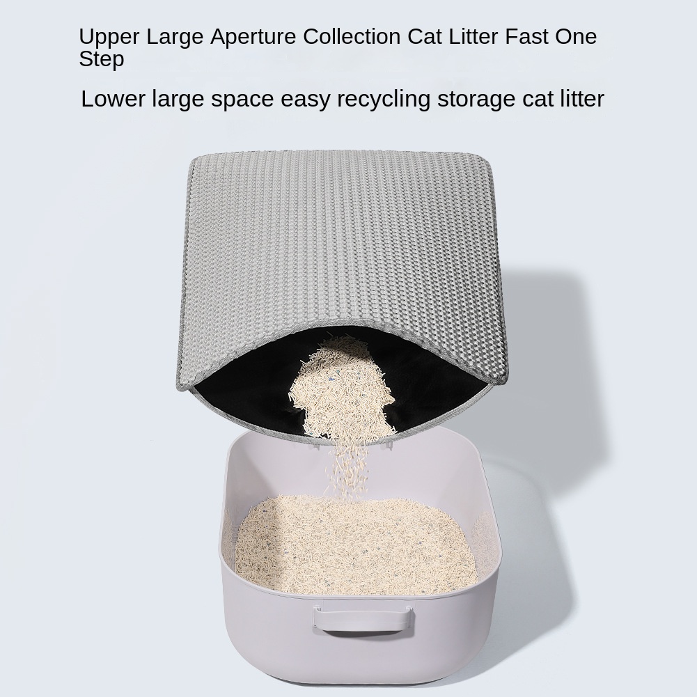 Lámina de filtro de caja de arena para gatos doble capa con suelo antideslizante EVA — imagen 4