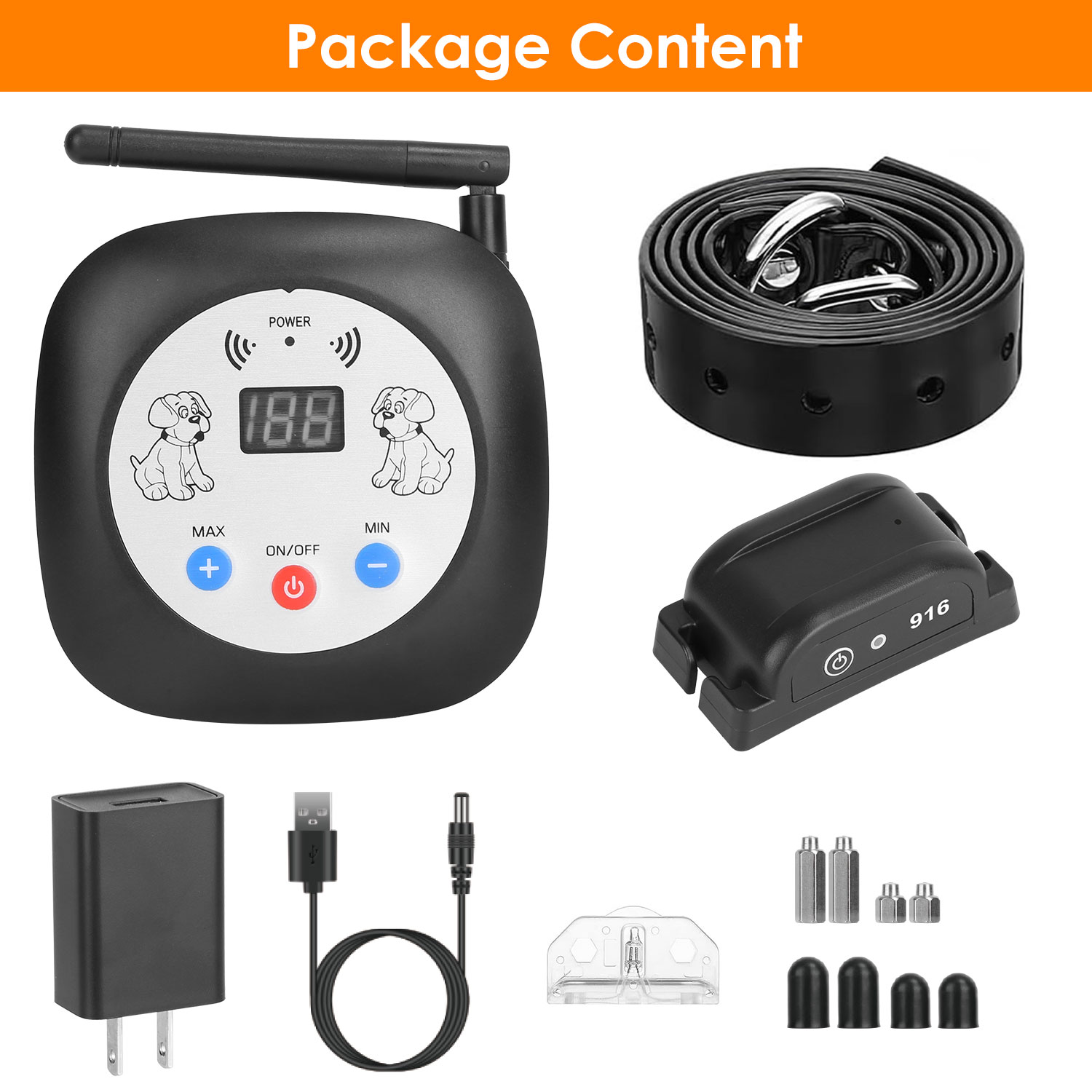 1 Juego de Cerca Eléctrica Inalámbrica para Perros de 328FT con Monitor de Ubicación GPS, Collar Receptor Recargable, Sistema de Cerca con Sonido y Vibración para Perros Pequeños, Medianos y Grandes — imagen 4