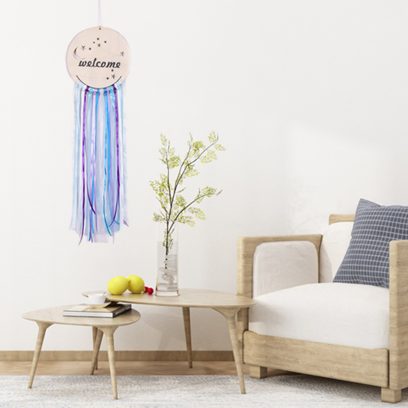 Home Decor Wood Plank Mermaid Blue Dream Catcher Room Decor Wall Hanging Wall Decoration — image 3