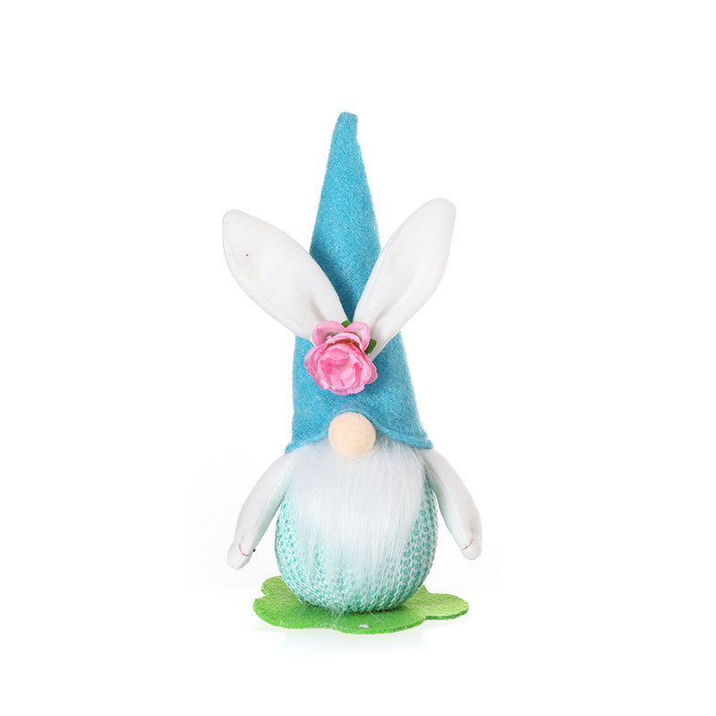 Decoración de Pascua Iluminada Muñeca Gnomo Sin Cara de Conejo para Ventana — imagen 7