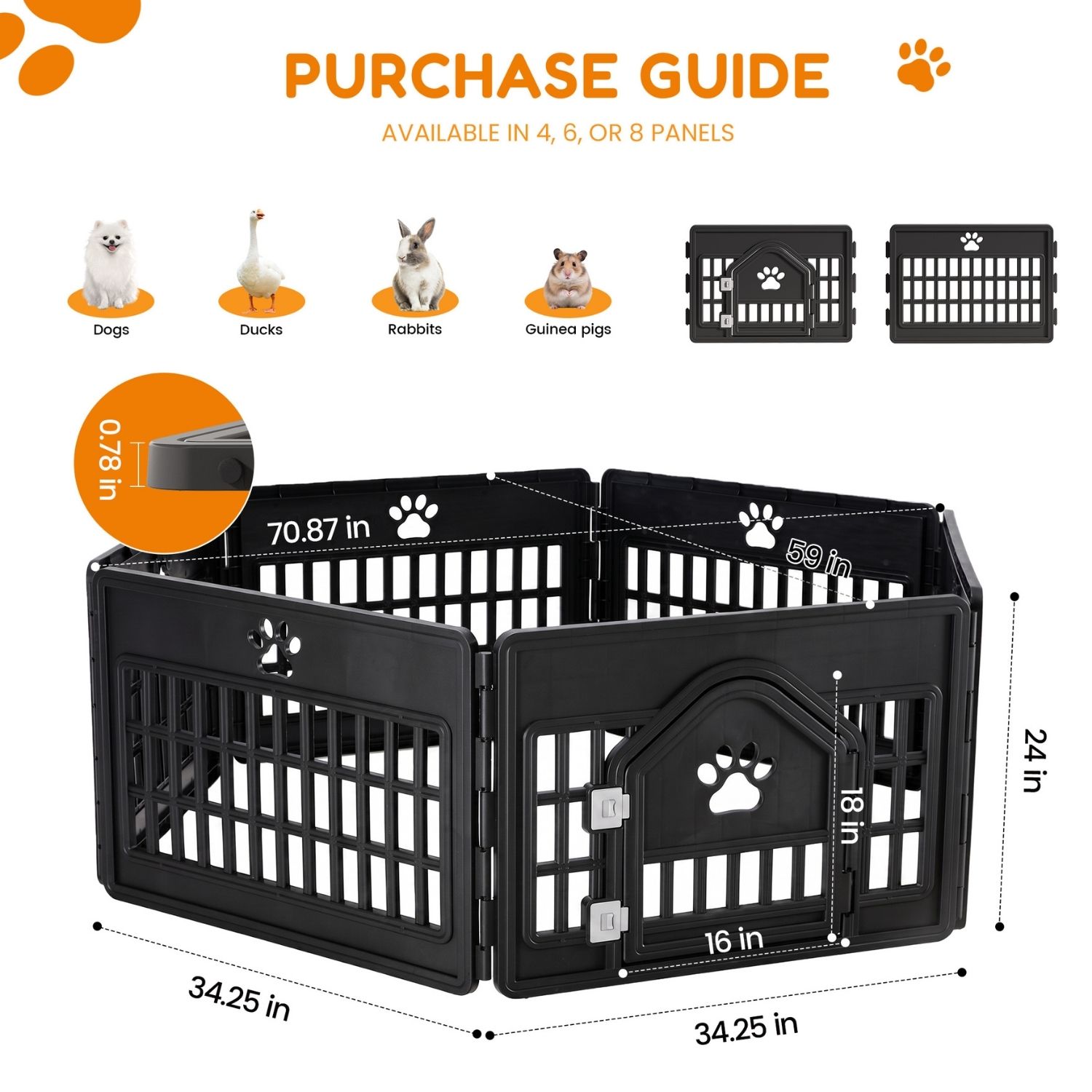 Plastic Dog With Movable Enclosure, Suitable For Small And Medium-sized Dogs, Cats And Rabbits — image 12