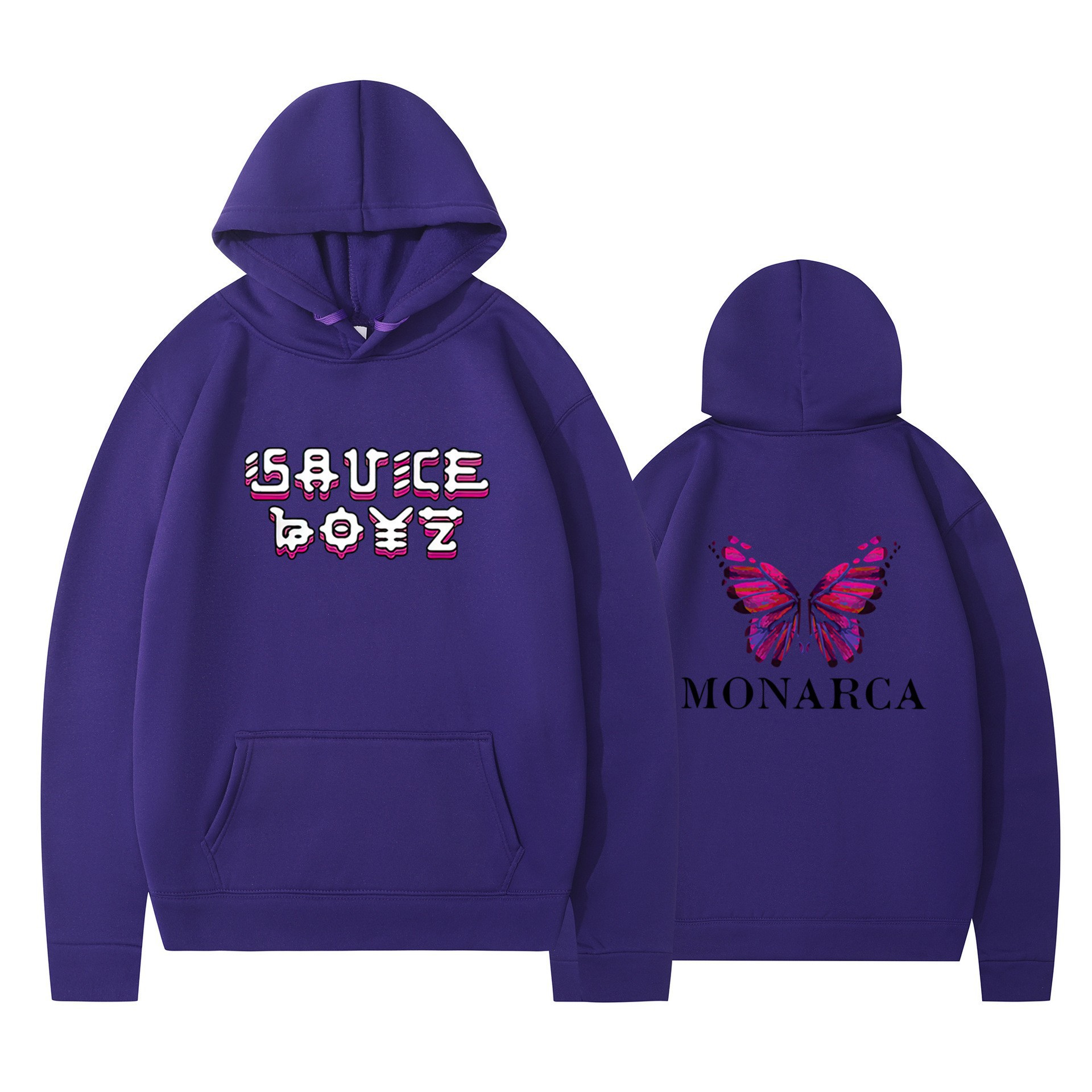 Hiphop Butterfly Print Hoodie Unisex Long Sleeve Sweatshirt Casual Top — image 20