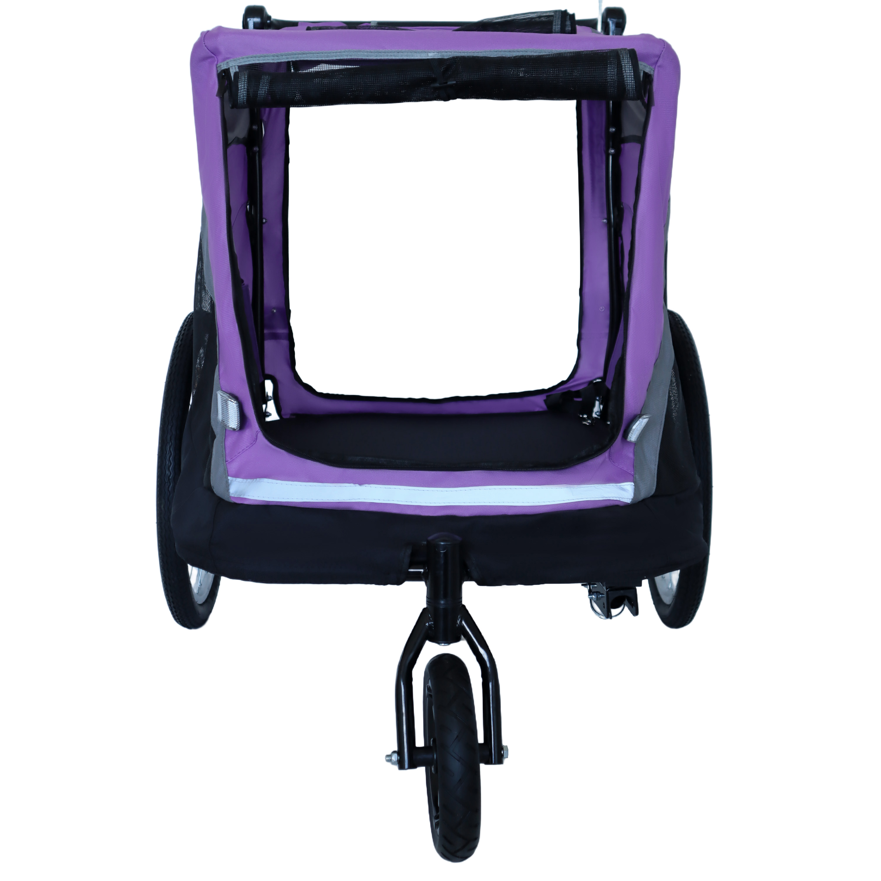 Remolque de Bicicleta y Carrito de Empuje 2 en 1 para Mascotas - Incluye Enganche de Bicicleta Desmontable y Mango de Empuje - Rueda de Liberación Rápida, Correa Interna, Doble Portavasos y Bolsa de Almacenamiento Inferior, Soporta Mascotas de Hasta 100 lbs — imagen 17