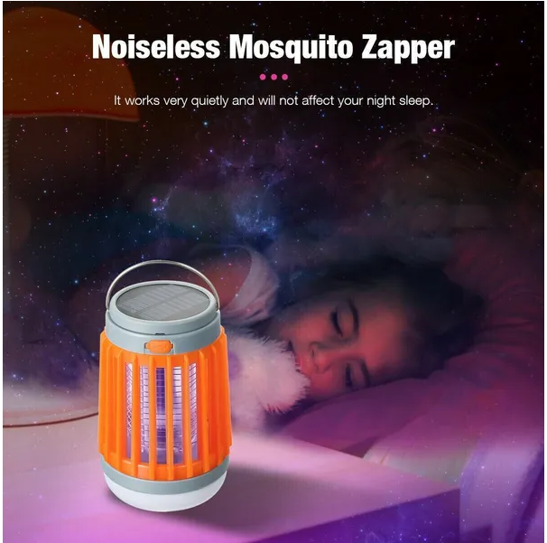 Lámpara de Mosquitos Solares con Zapatilla Eléctrica LED UV para Exterior — imagen 3