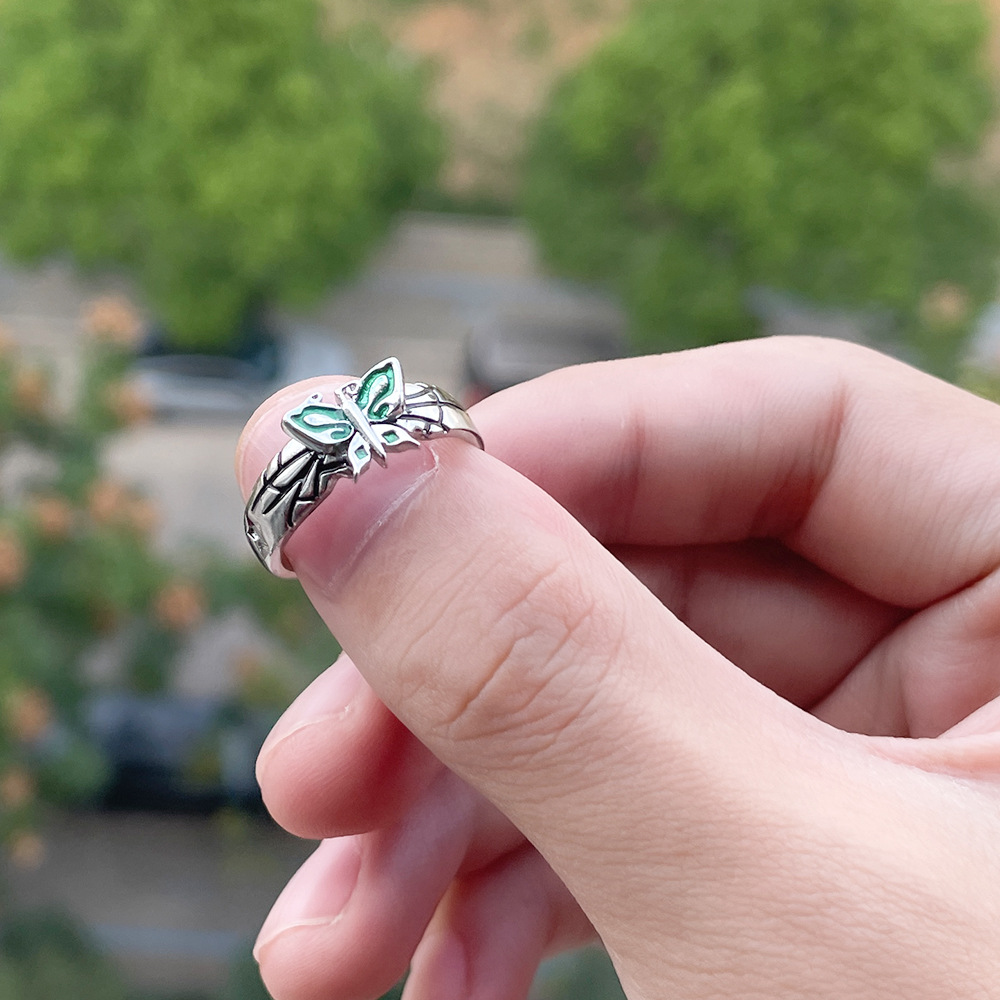 Anillo Jojo Bizarre Adventure Stone Sea and Sky Strip Xu Lun Butterfly Ring COS Ring Joyería — imagen 4