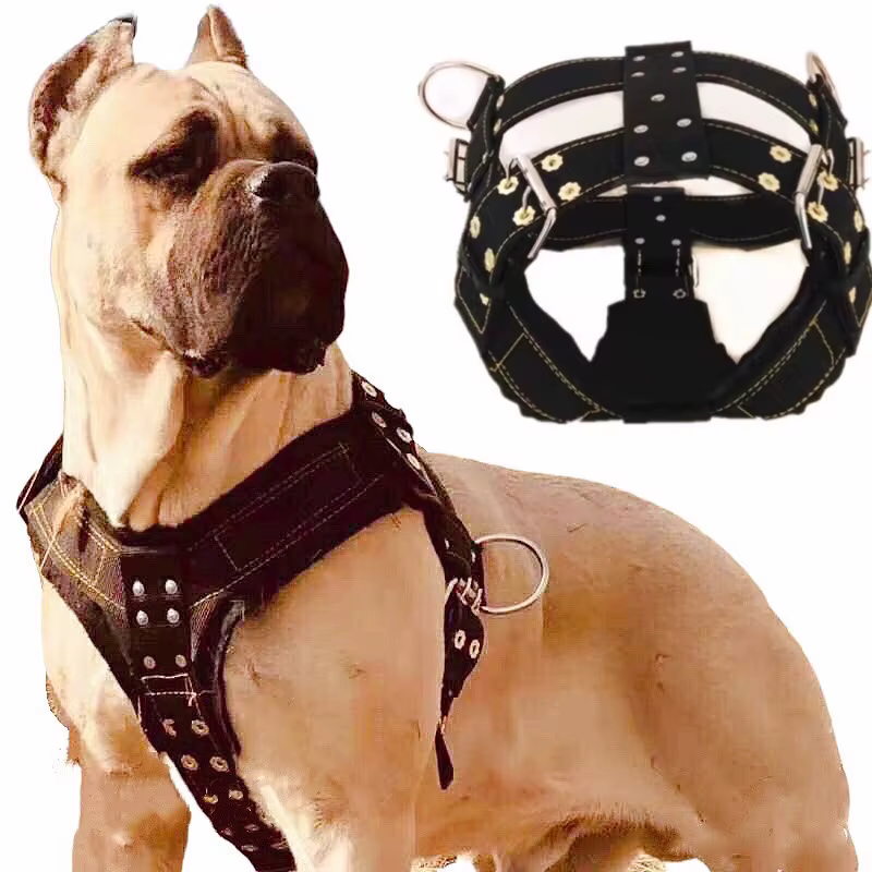 Arnes para Perros para Perros Grandes, Arnes para Pitbull Perro Arnes Collar Leash para Perros Accesorios de Moda para Mascotas — imagen 1