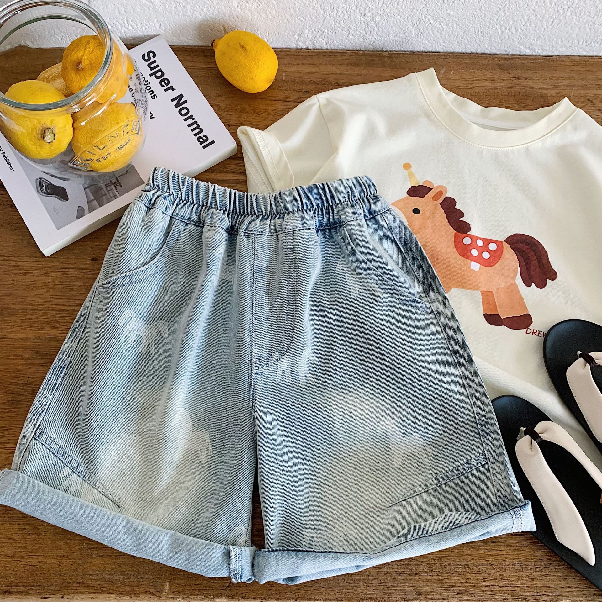Children's Short Pony Jeans Summer Clothes