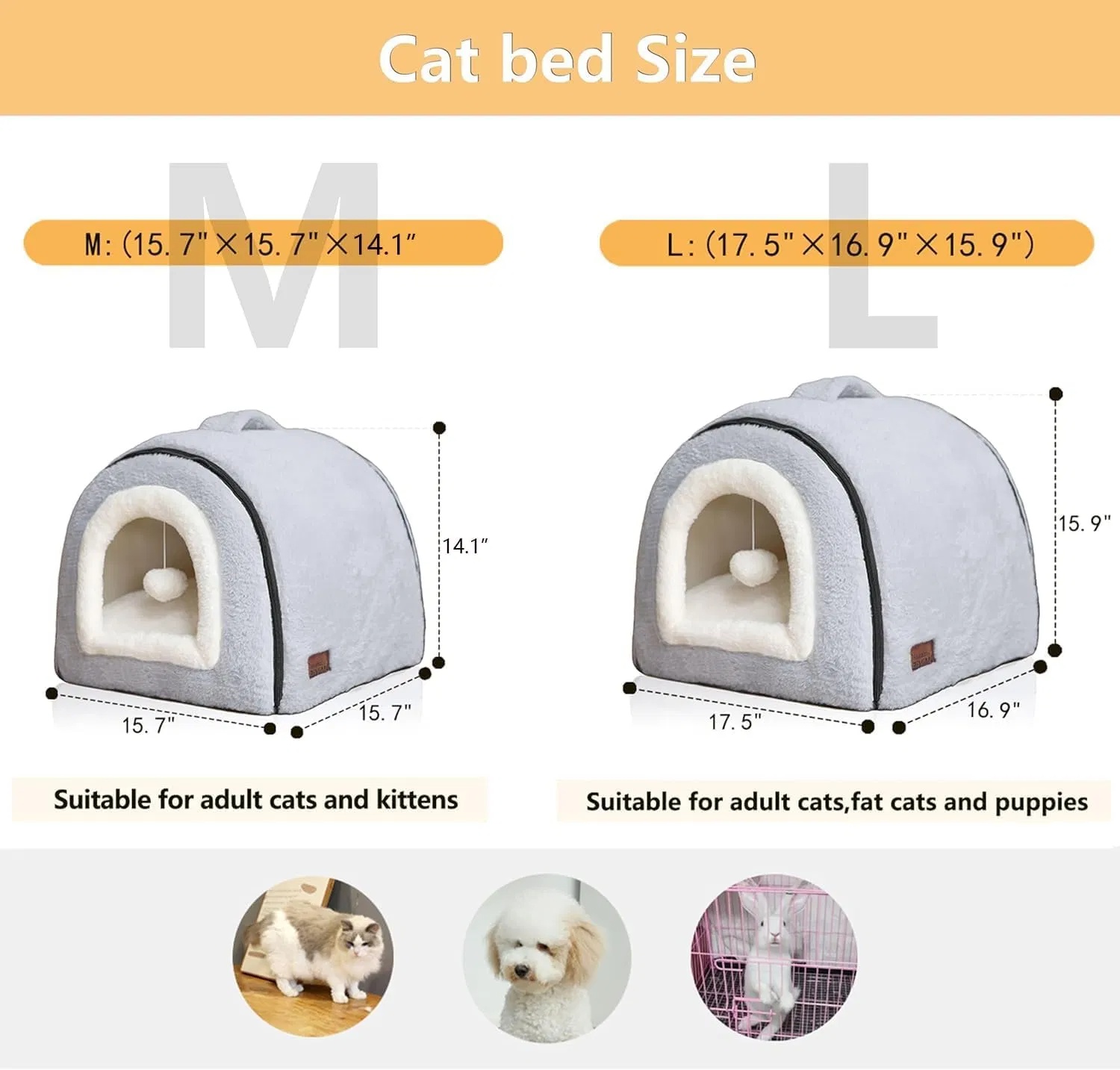 Caja de Descanso para Gatos Domésticos Reversible - Refugio Acogedor con Base Antideslizante y Resistente al Agua — imagen 14