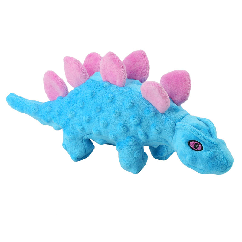 New Pet Plush Sound Toy Dinosaur Dog Relief Moaning Teeth Cleaning Cartoon Stegosaurus Toy — image 5
