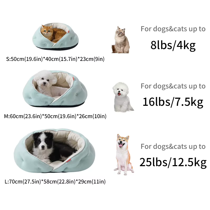 Dog Bed for Large Medium Small Dogs, Washable Sleeping Puppy Bed, Soft Calming Cat Beds for Cats, Pet Sofa Bed, Anti-Slip Bottom — image 2
