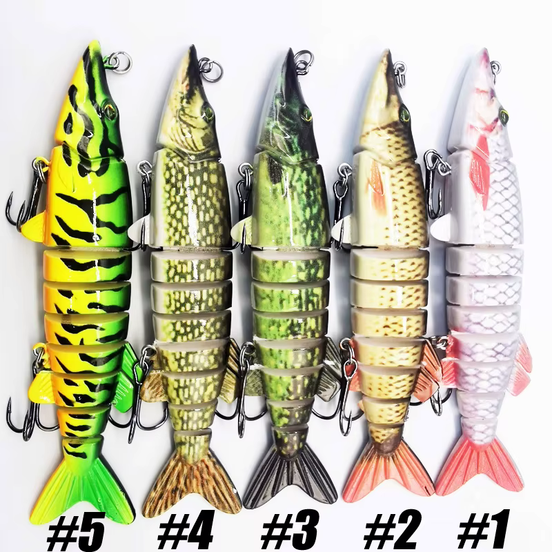 ANFS Fishing Lures for Bass Trout Multi Jointed Swimbaits Slow Sinking Bionic Swimming Lures Bass Freshwater Saltwater Bass — image 2