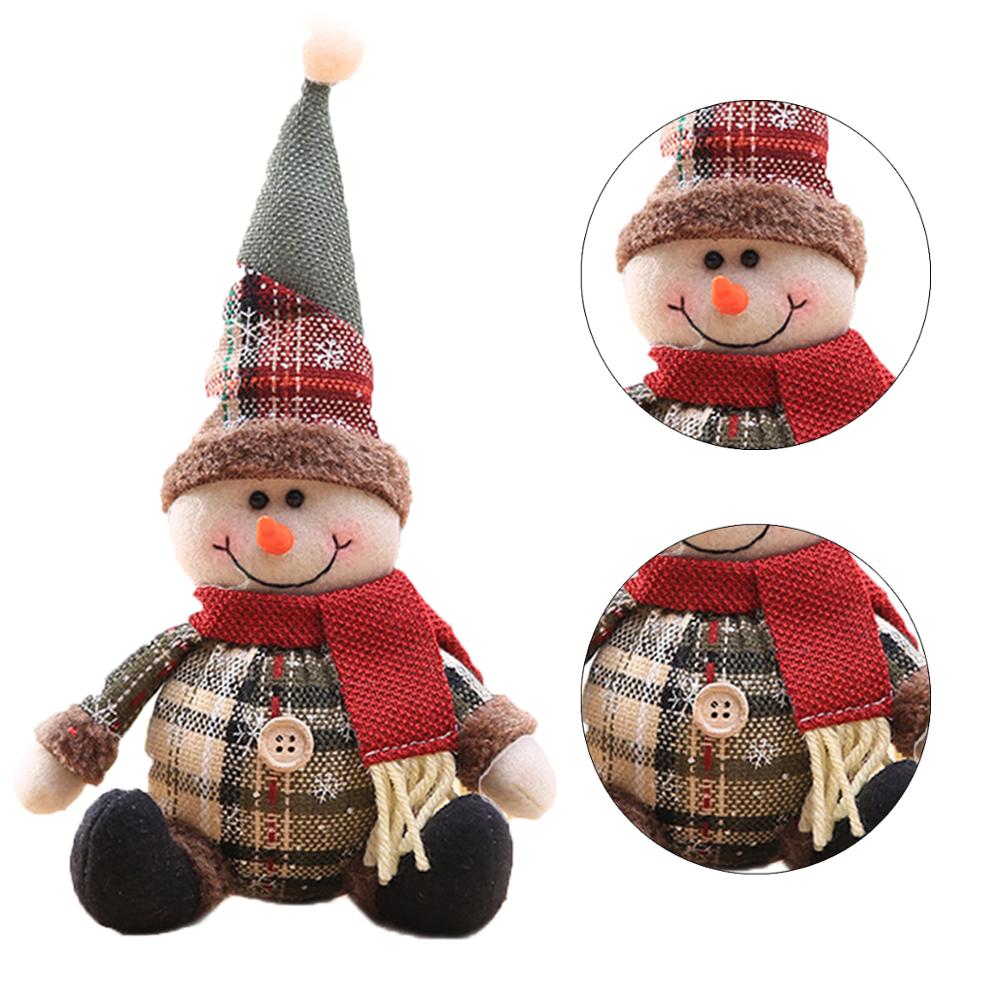 Santa Claus Christmas Ornaments Tree Decor Elk Snowman Plush Christmas Doll Decorations For Home 2019 Navidad Pendant Gift Kids — image 5