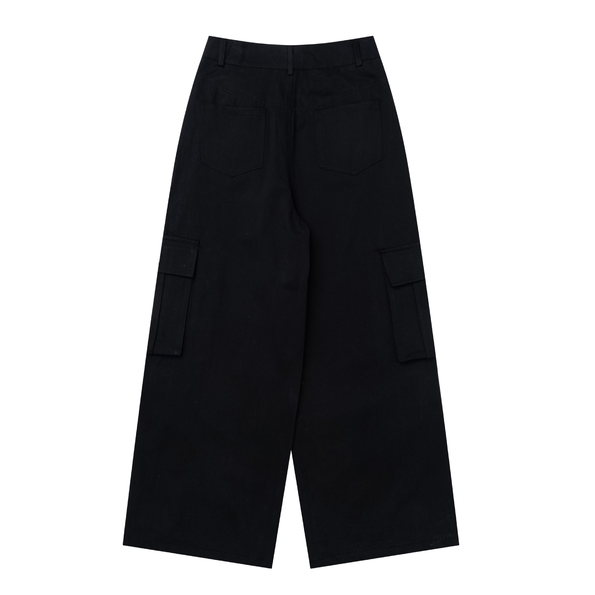 Women's Sweet Cool Casual Wide Leg High Waist Star Rabbit Embroidered Cargo Pants — image 5