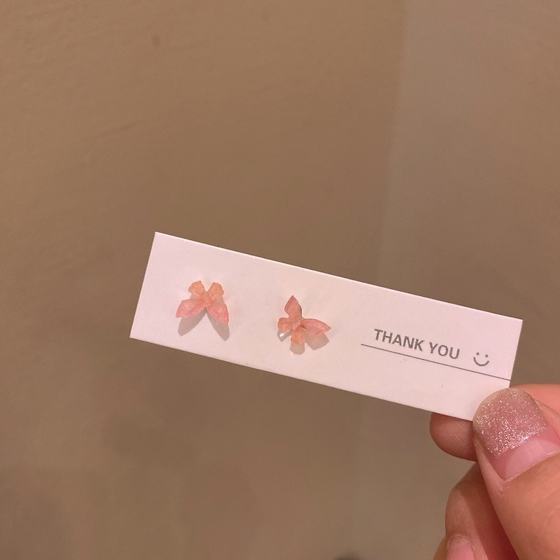 Juego de Pendientes de Mariposa Stereo Fashion Fairy: Pequeños, Simples, de Diseño Niche, Hipoalergénicos, de Celebridad Online — imagen 7