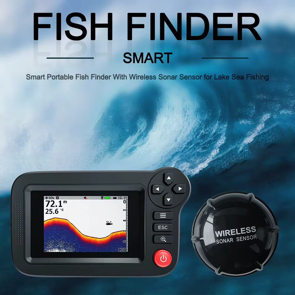 Localizador Inteligente de Peces - Localizador Portátil de Peces y Medidor de Profundidad para Pesca Recreativa desde Muelle, Orilla o Ribera — imagen 4