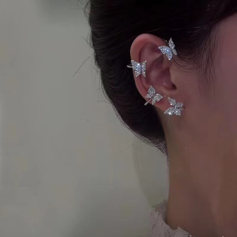 Fashion Earring Butterfly Ear Clip And Ear Hook Jewelry — image 9