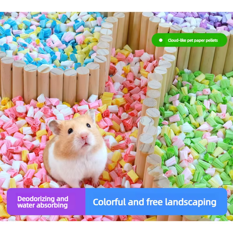 New Dust-free Paper Particle Hamster Bedding Breathe Gently Small Animal Cage Landscaping Supplies Rat Accessories — image 4
