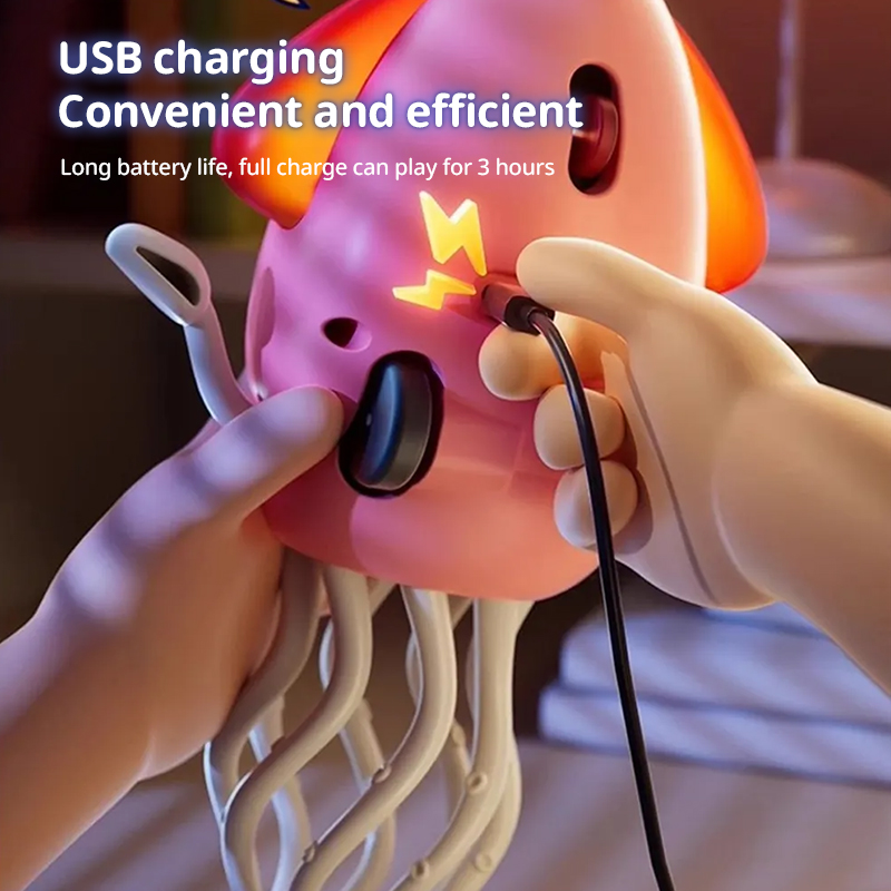 Creative Dancing Squid: auto-sense, obstacle-avoid e-pet with music, lights, rechargeable & interactive gift — image 6