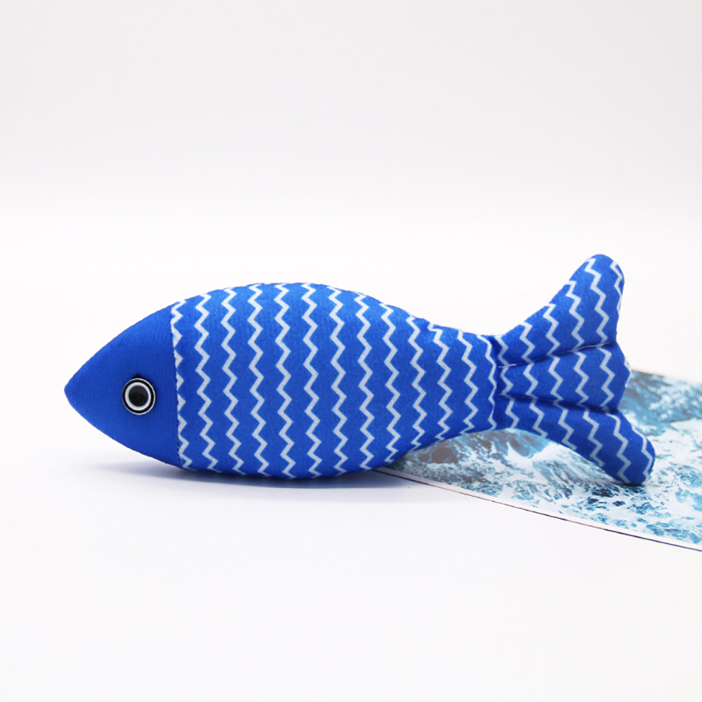 Juguete de Pescado de Catnip para Gatos, Cojín de Lona, Juguetes Interactivos para Kitten con Sonido y Textura — imagen 15