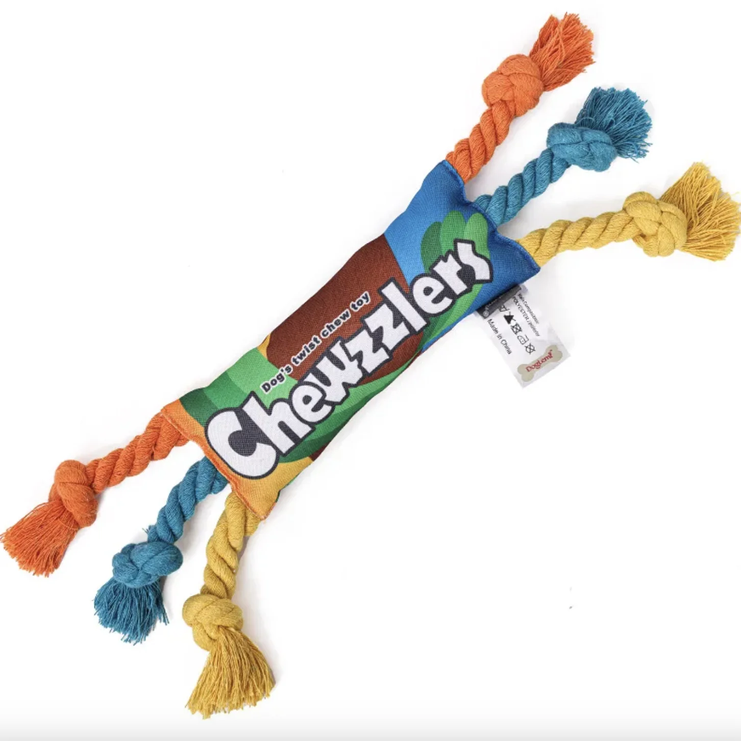 Puppy Dogs Toys Puppy colorful Cotton Chew Rope Knot Toy Durable Braided Dog Toys Dog Cleaning Teeth Braided Bone Rope — image 7