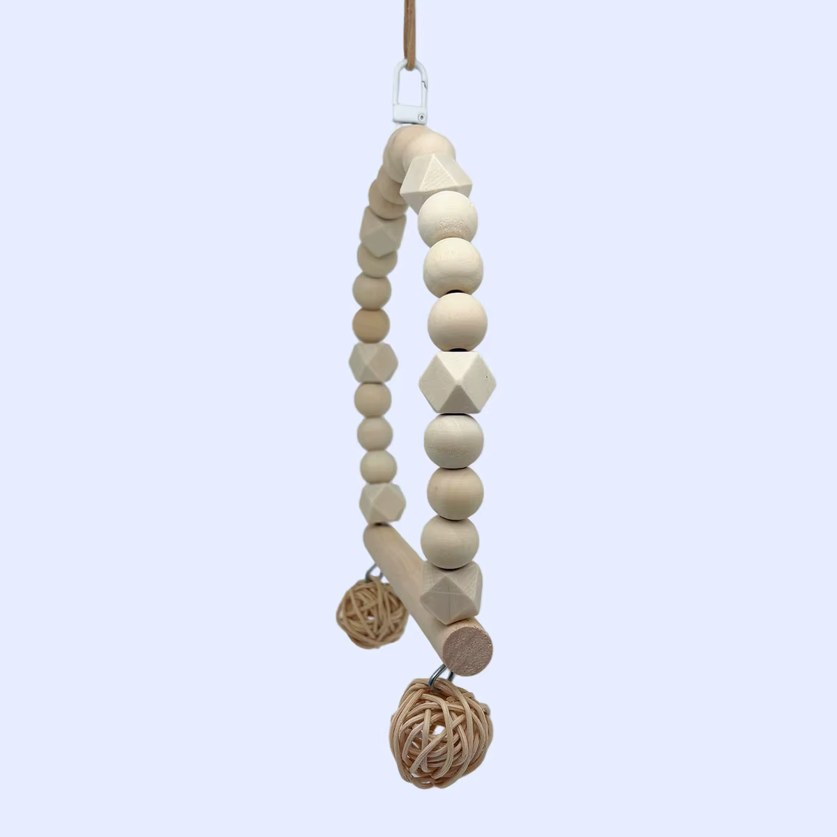 Parrot Swing Bird Cage Accessory Hanging Stand Wooden Support Pole Small Pet Toy Bird Accessory Hanging Ring Resting Pole — image 4