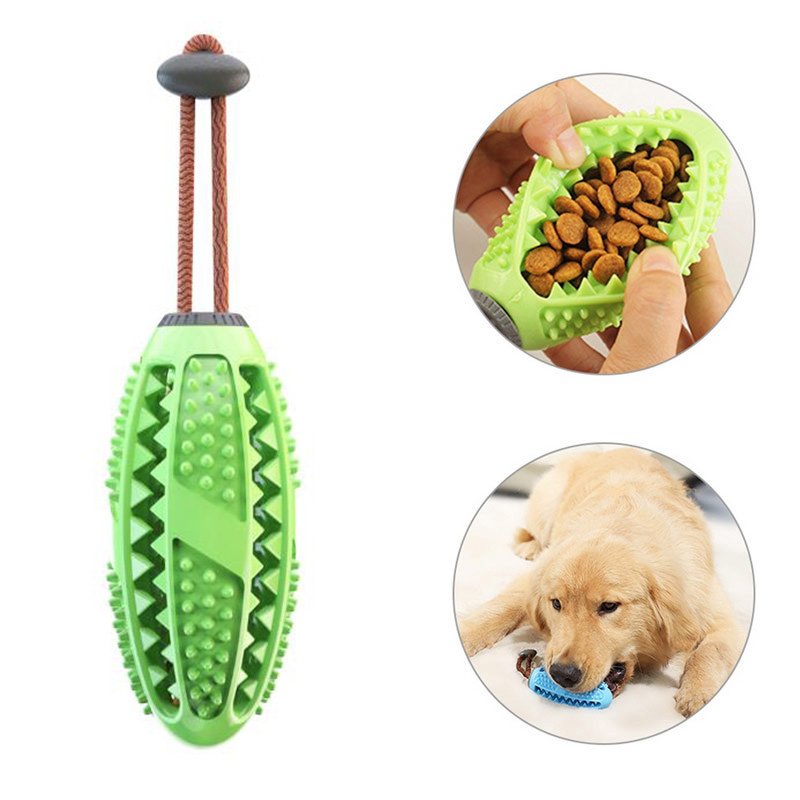 Dog Interactive Natural Rubber Ball Puppy Chew Toy Food Dispenser Ball Bite-Resistant Clean Teeth Pet Playing Balls Pet Dog Toys — image 1