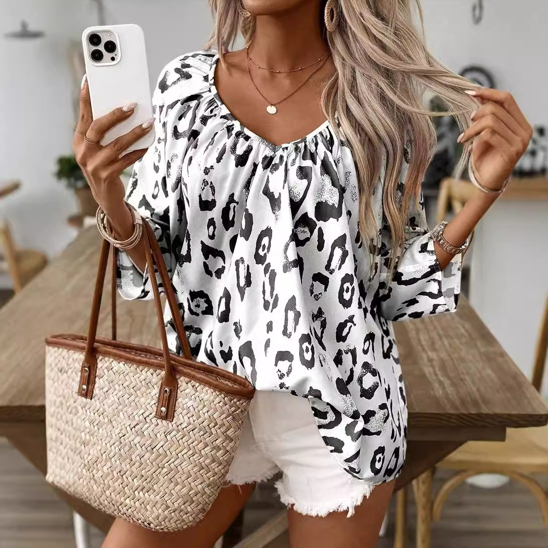 Sudadera de manga larga con estampado de leopardo para mujer — imagen 1