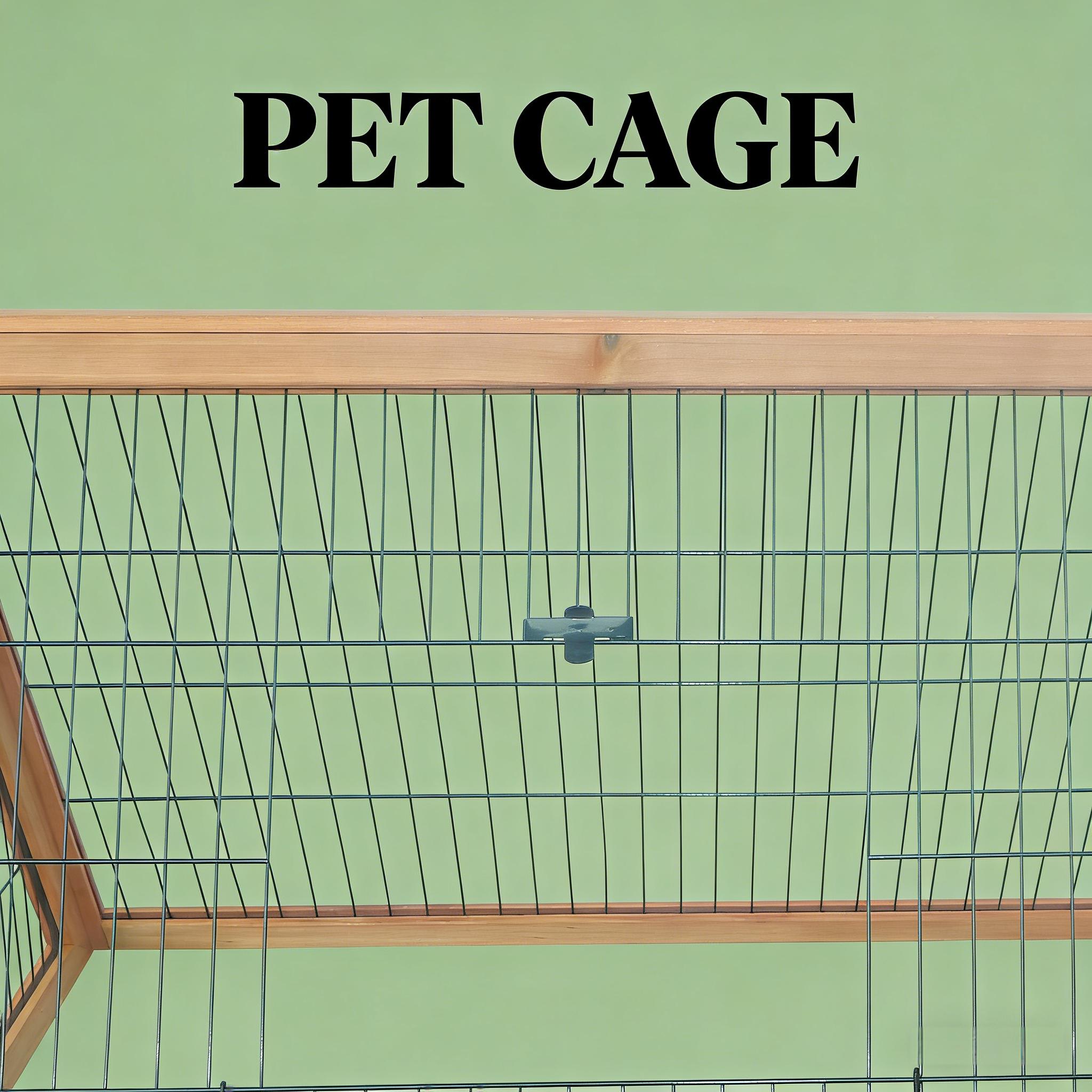 A-Frame Wooden Pet House, Small Animal Cage Rabbit Hutch — image 5