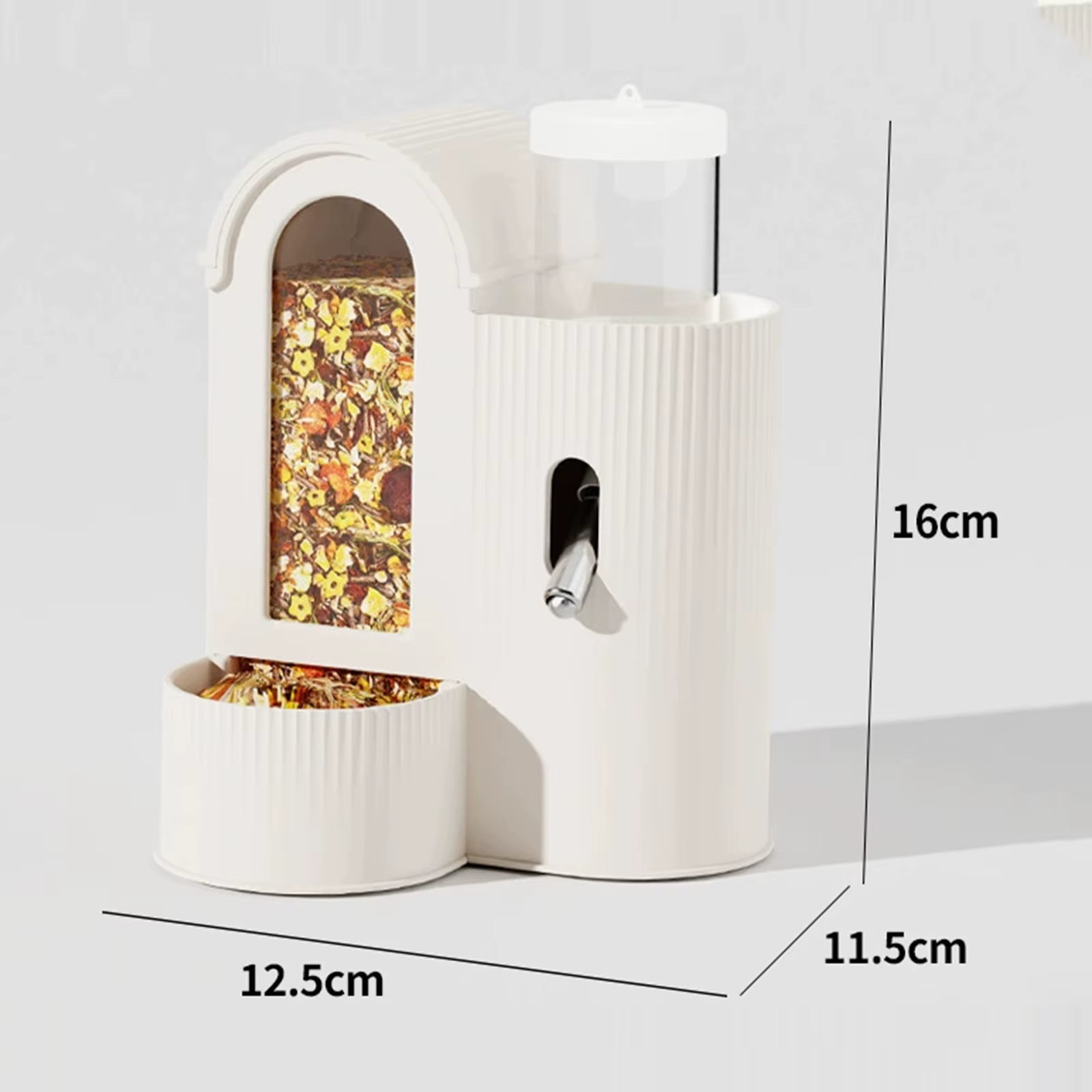 Comedero Automático 2 en 1 con Botella de Agua Alimentador y Bebedero para Hámster Comedero para Animales Pequeños Hámster, Cobaya, Rata, para Jaula y Hogar — imagen 3